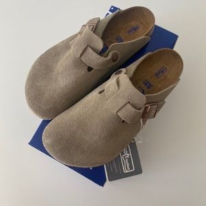 Birkenstock Boston taupe clog NWT